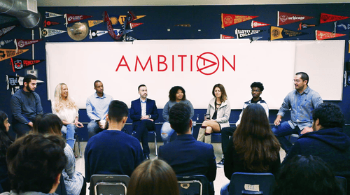AMBITION brand identity at the students and mentors inaugural panel