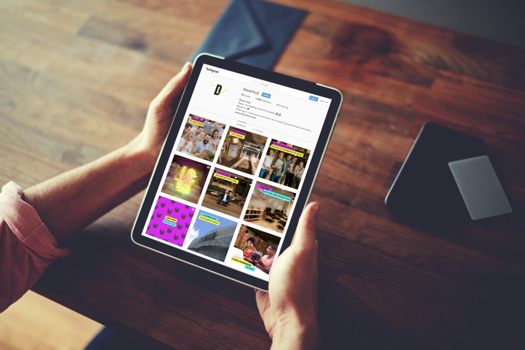 Diwan: the Diwan online portal on a tablet, creative direction by Bashar Daas