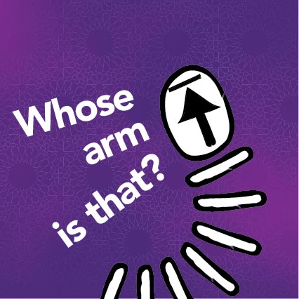 Zain Home Broadband: “Whose arm is that?” teaser with an upload arrow, creative direction by Bashar Daas